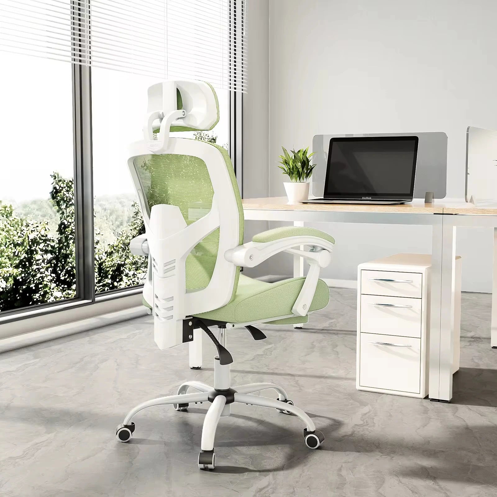 Erastic ZenMax – Fauteuil Ergonomique de Bureau avec Repose-Jambes Intégré